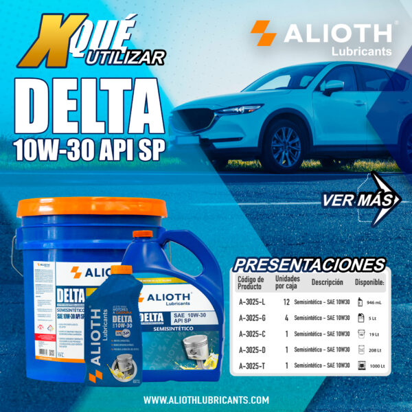 ALIOTH DELTA SEMISINTETICO SAE 10W-30 SP 208 L - Imagen 2