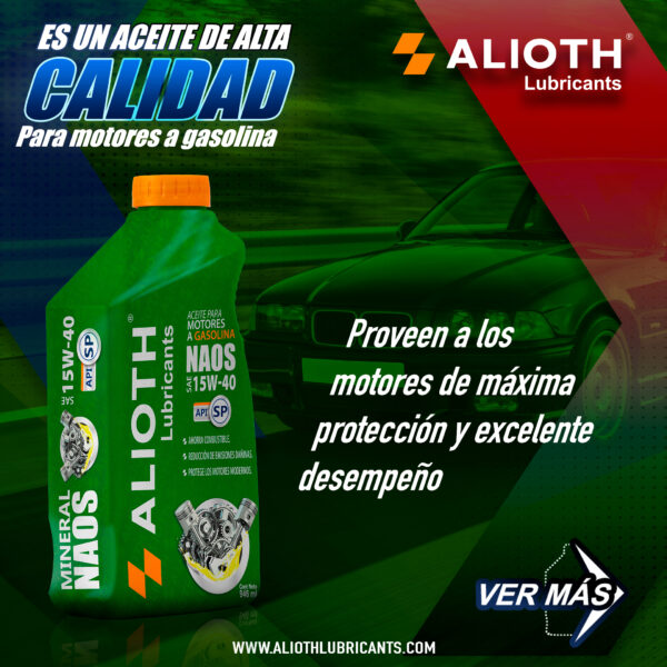 ALIOTH NAOS MINERAL SAE 15W-40 SP 946 mL - Imagen 11