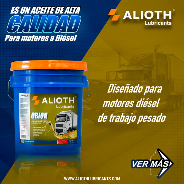 ALIOTH ORION MINERAL SAE 15W-40 CI4 PLUS/SM  19 L - Imagen 5